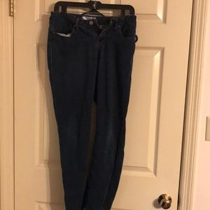 Dark wash skinny jeans